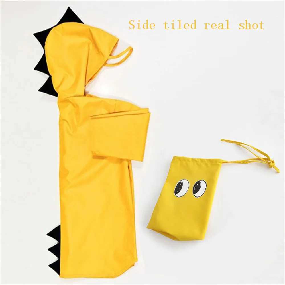 Outdoor student rain gear cute dinosaur polyester kid waterproof raincoat children baby waterproof cartoon boy girl poncho Y240810