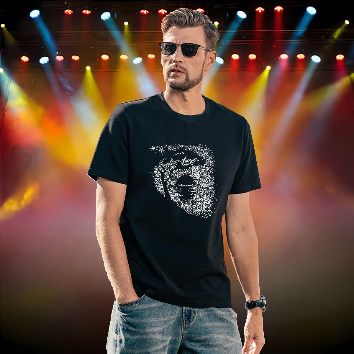 2024 New 230g Cotton Man T Shirts tree Street Casual Men Tshirts Polos Round Neck Short Sleeve Loose Custom Printing