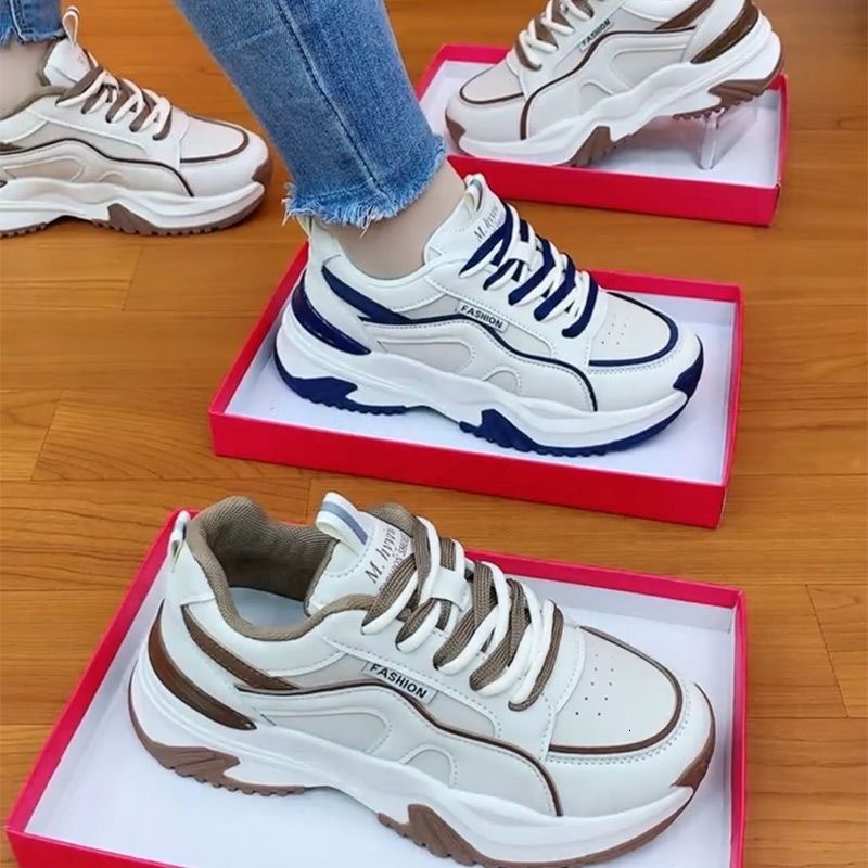 Ddmysports Thick Soled Dad Women New Sports Shoes For Spring And Autumn Versatile Casual Anti Slip Super Popular Instagram Trend Outdoor Shoes