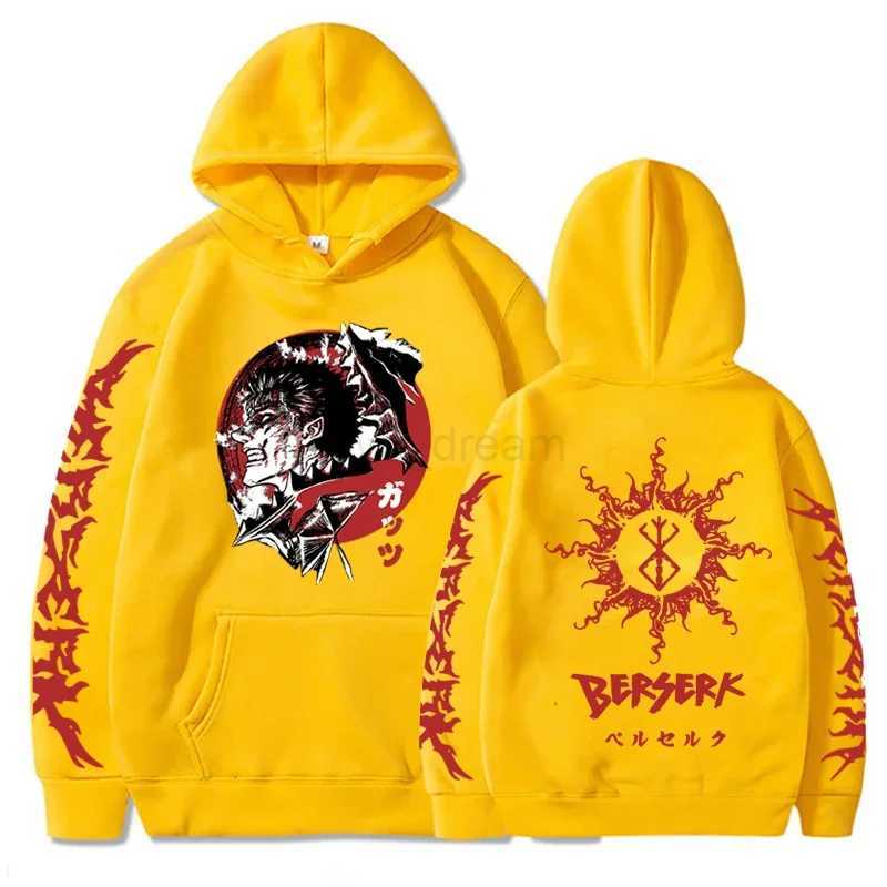 Japanese Anime Hoodie New Fashion Hoodies Manga Berserk Long Sleeve Pullovers Vintage Y2k Tops Casual Harajuku Mens SweatshirtsXJ240812