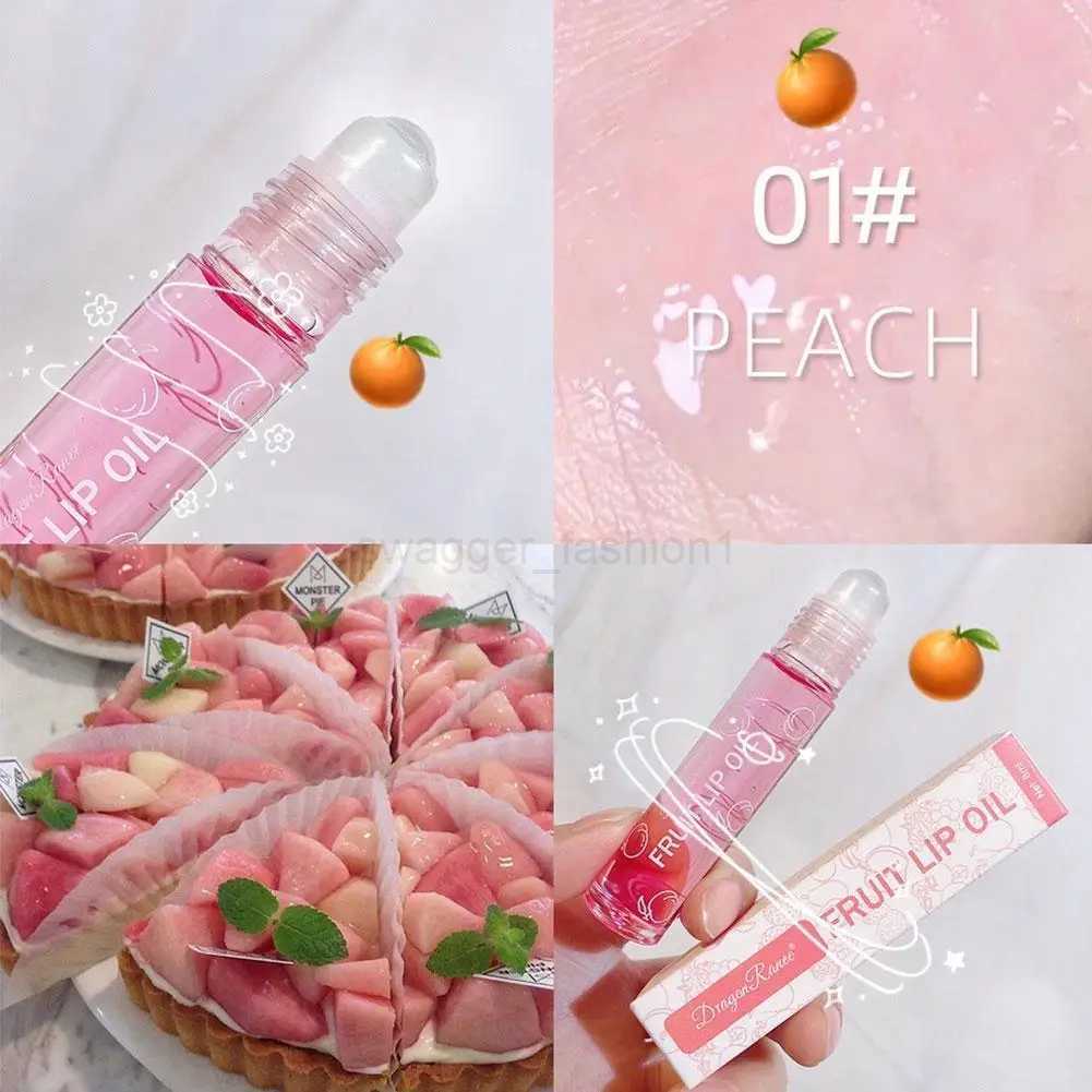 Rolling Ball Lip Oil Moisturizing Lip Ball Colorless Mouth Liquid Transparent Fruit Balm Avocado Lip Hydrating L2c7XJ240812