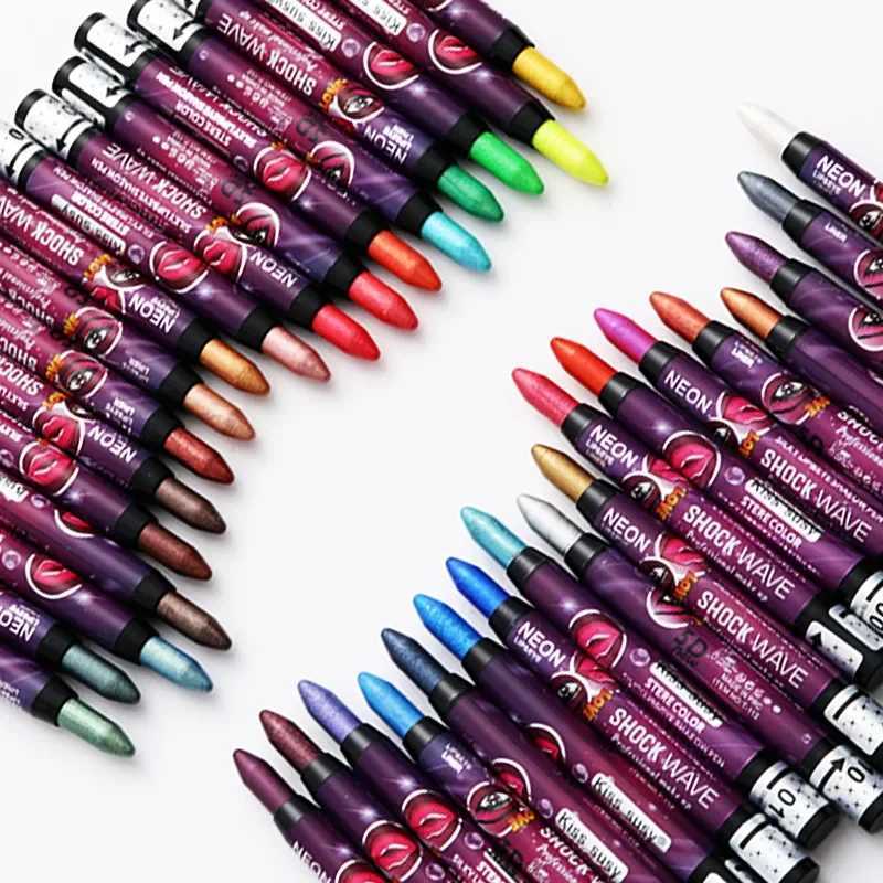 2-in-1 eye shadow lipstick pencil waterproof shiny matte eye shadow makeup paint eye shadow penW241212
