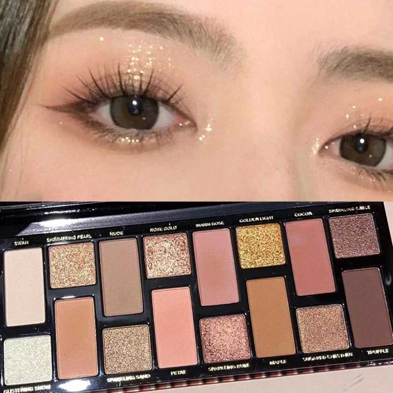 Shiny 16 color eye shadow palette makeup durable matte eye shadow palette bright eye shadow cosmetics women beauty earth colorW241212