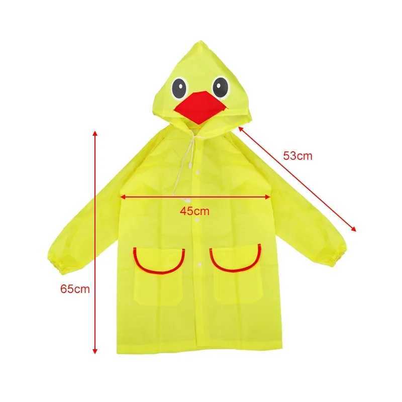 Fashion Kids Raincoat Cartoon Waterproof Children Raincoat Boys Girls Reusable Outdoor Rainwear Baby Tour Cute Rain Jacket Y240810