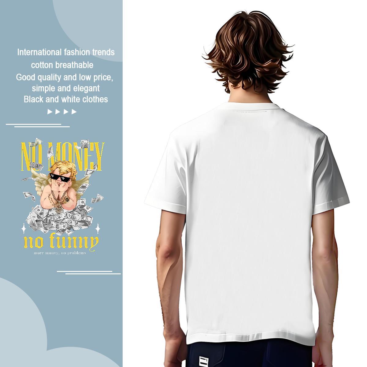Wholesale 230g Pure Cotton Mens T Shirts Beach Couples T Shirts Wear Breathable Short Sleeve Loose Skull