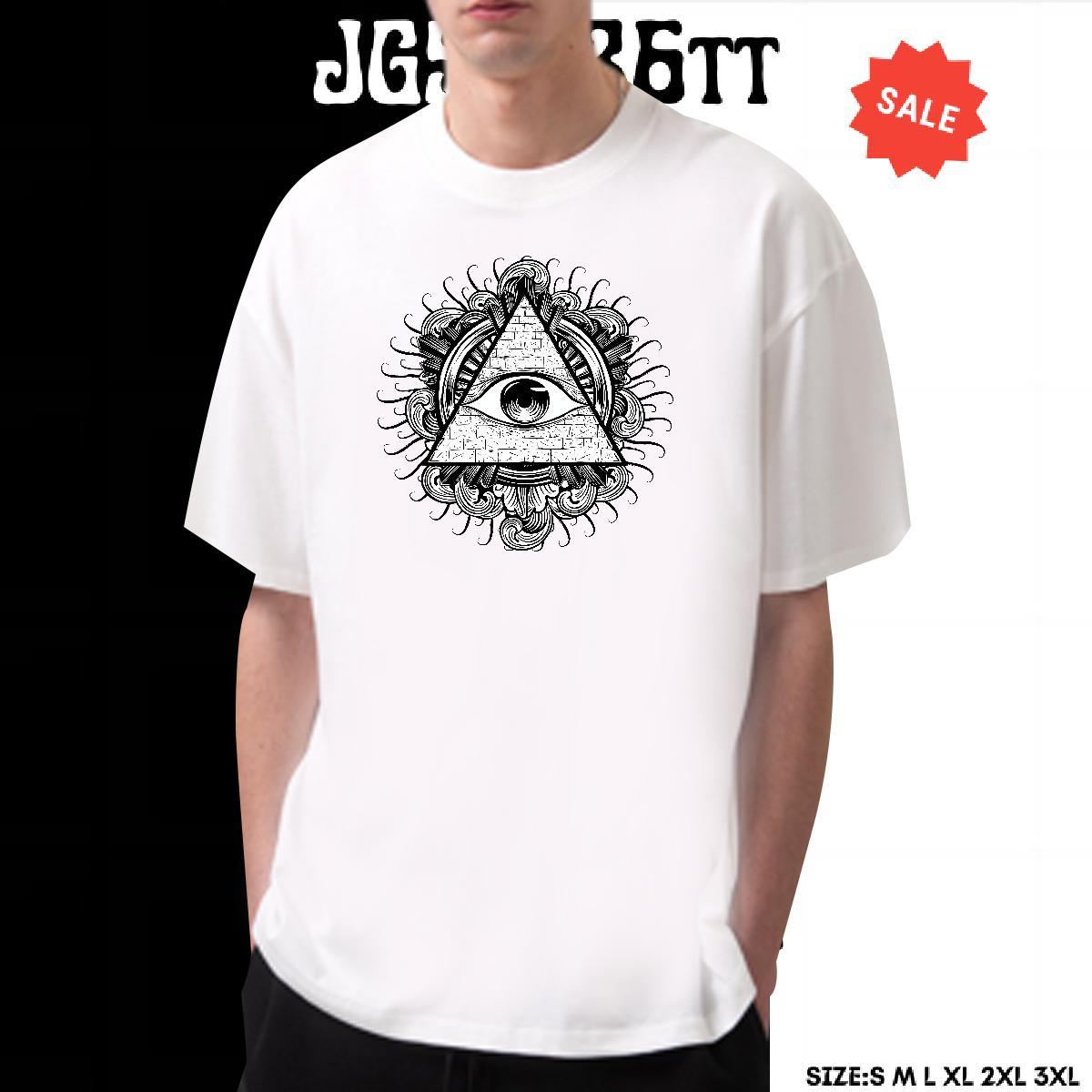 Designer Fashion T Shirts Men eye of the devil Tops Shirt 230g 100% Cotton Hip Hop Street Comfortable Floral Print Breathable Short Sleeve Tshirt for 