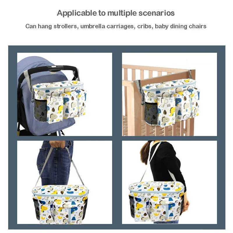 Mummy bag organizer bag carrier for baby storage baby stroller hanging bag multifunctional storage cart out bag W240812