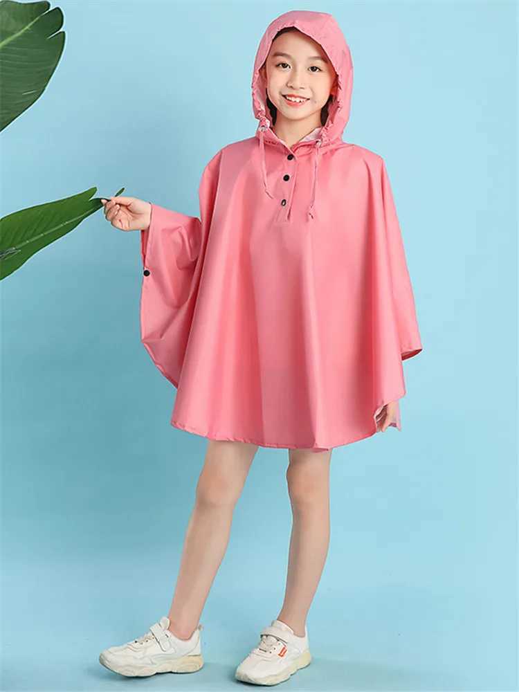 Family Matching Rain Coat Waterproof Rainwear Outdoors Hiking Girls Raincoat Poncho Trench Portable Hooded Mother Mon Children Y240810