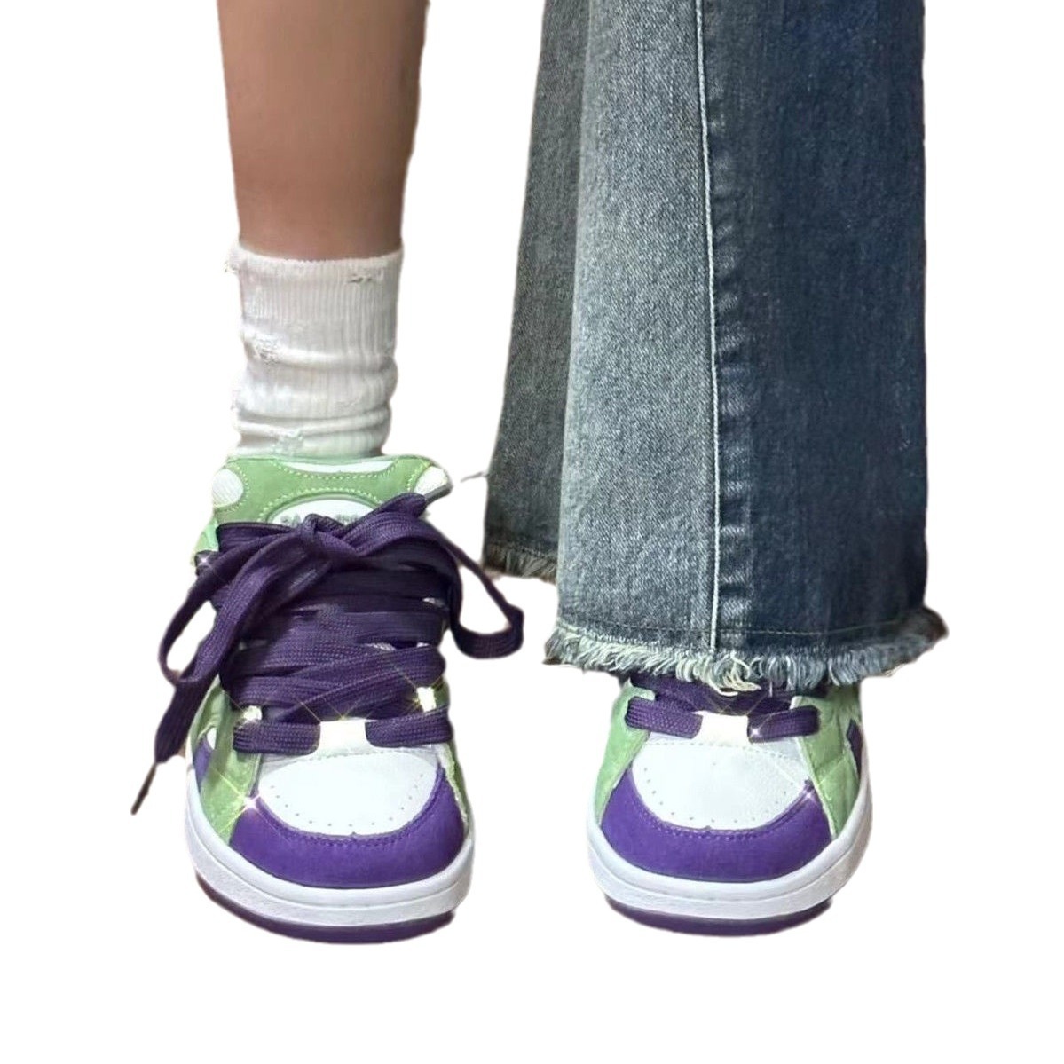 Ddmyoutdoor Classic High Loo Bread Niche Low Top Board Women S Trendy Versatile Casual White Outdoor Shoes