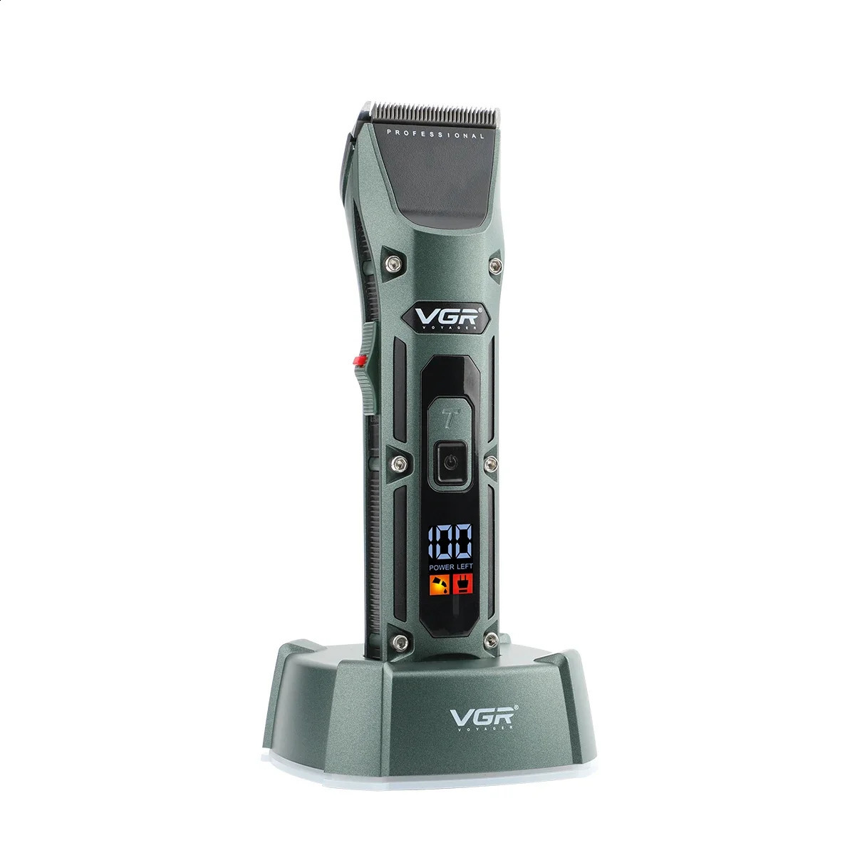 VGR Hair Clipper Professional Hair Trimmer Rechargeable Hair Cutting Machine Cordless with Charging Base Clipper for Men V-696 240806