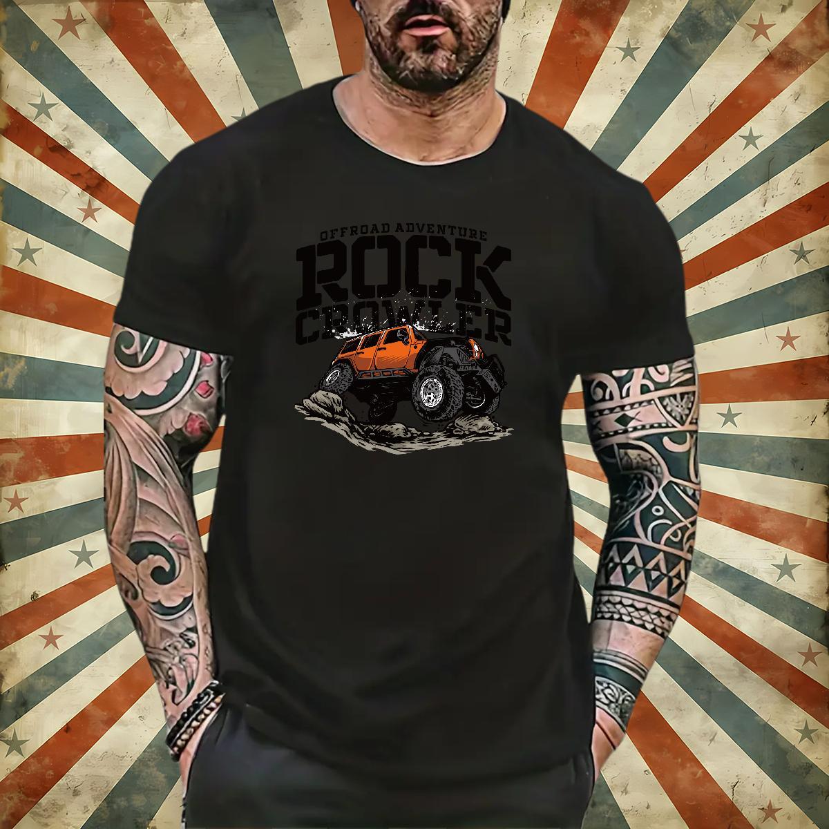 Brand 230g Pure Cotton Men T Shirts car Hip Hop Men Tees Wear Breathable Short Sleeve Cool Graphic