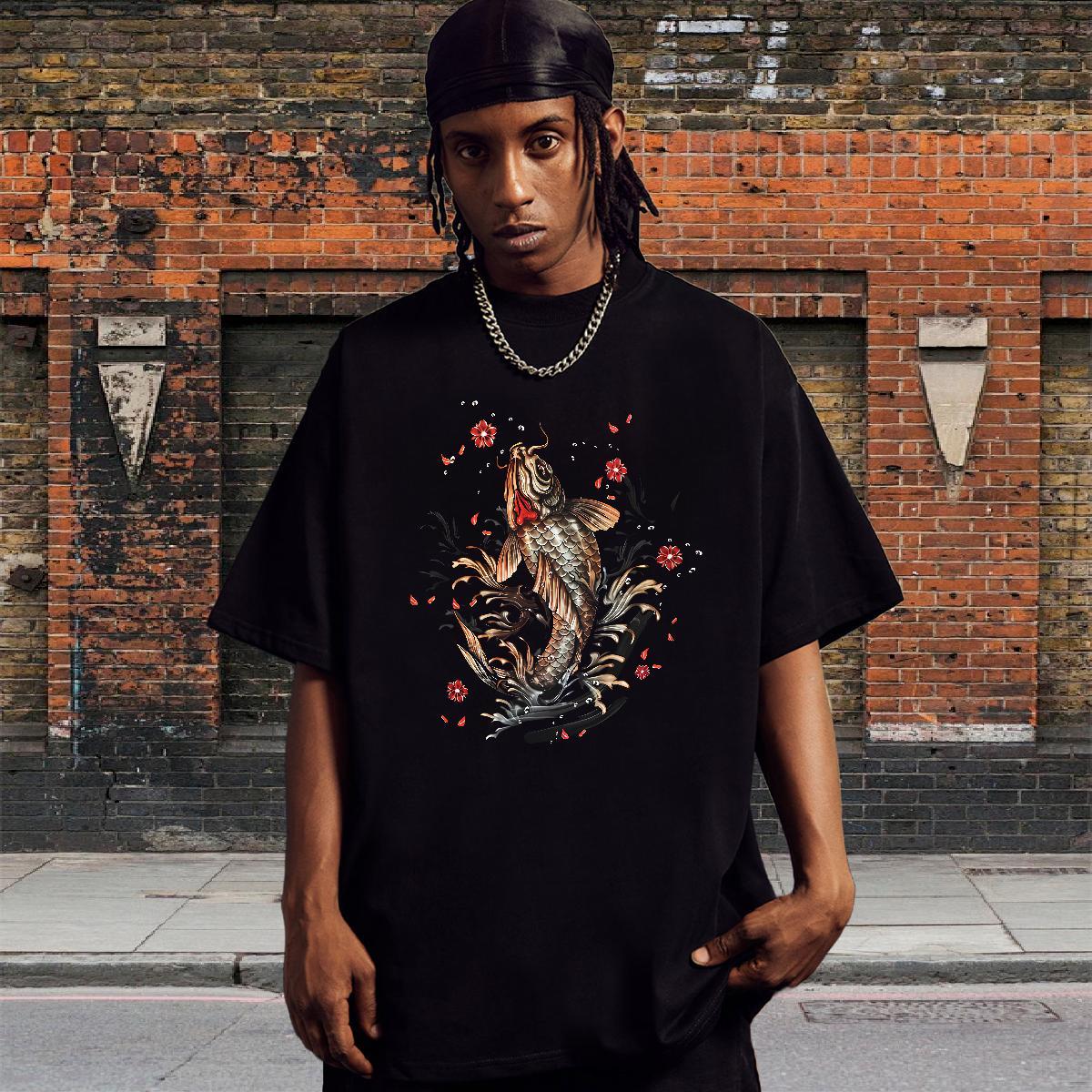 Free Shipping Mens T Shirts Breathable Soft Outdoor Anime Print 230g 100% Cotton Tshirt for Man Woman Classic Tee Shirt