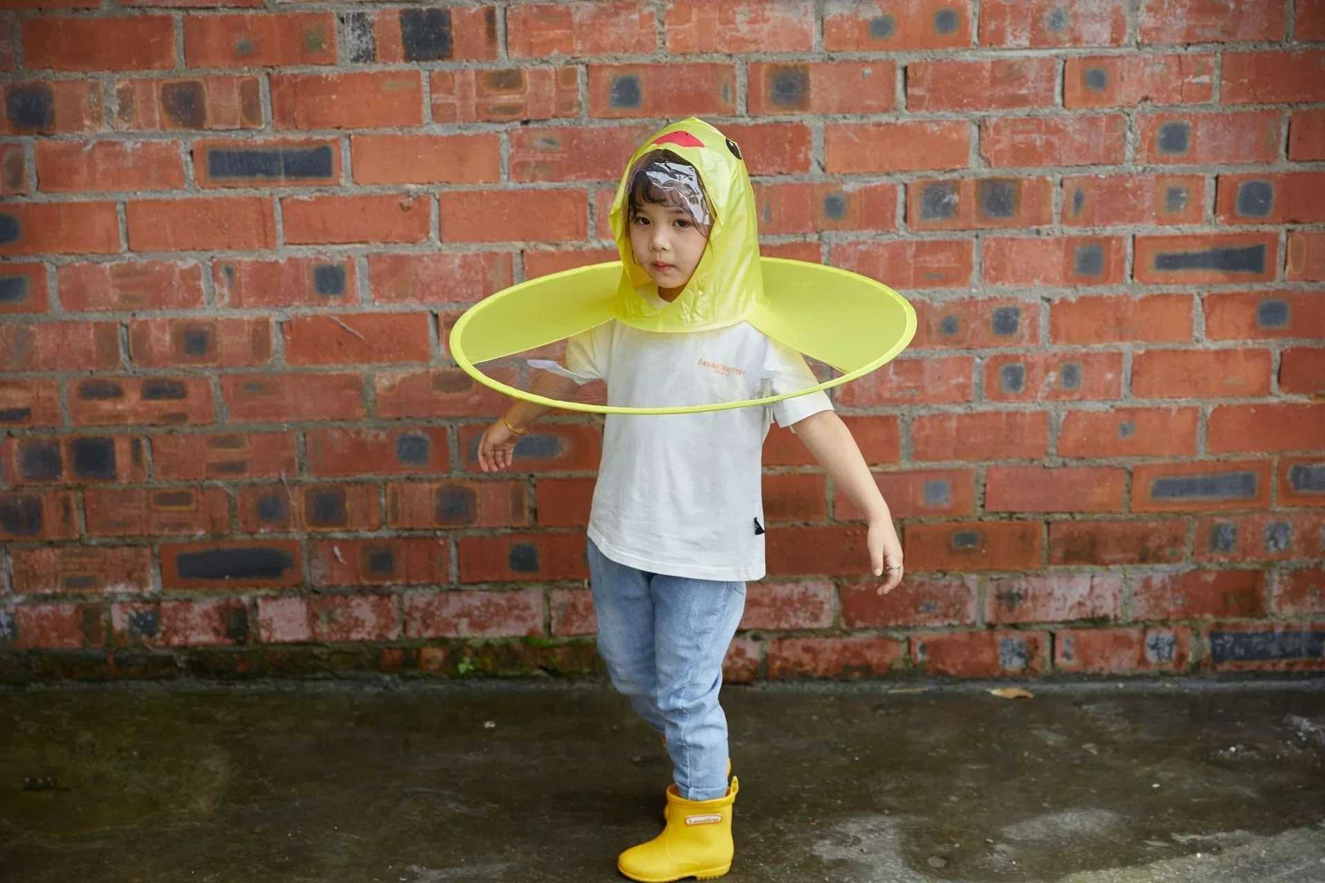 Childrens Raincoat Cartoon Baby Umbrella Childrens Rain Shoes Set Poncho One-piece Student Girl Umbrella Y240810