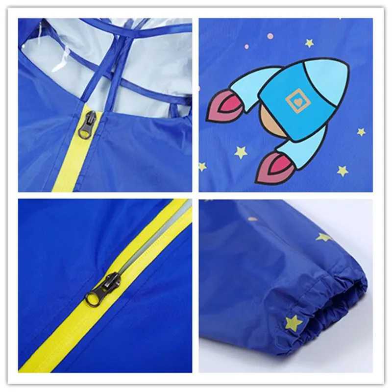 Fashion Toddler Rain Coat impermeable Children Rain Suitstudents Primary School Rain Coat Poncho Backpack raincoat for children Y240810