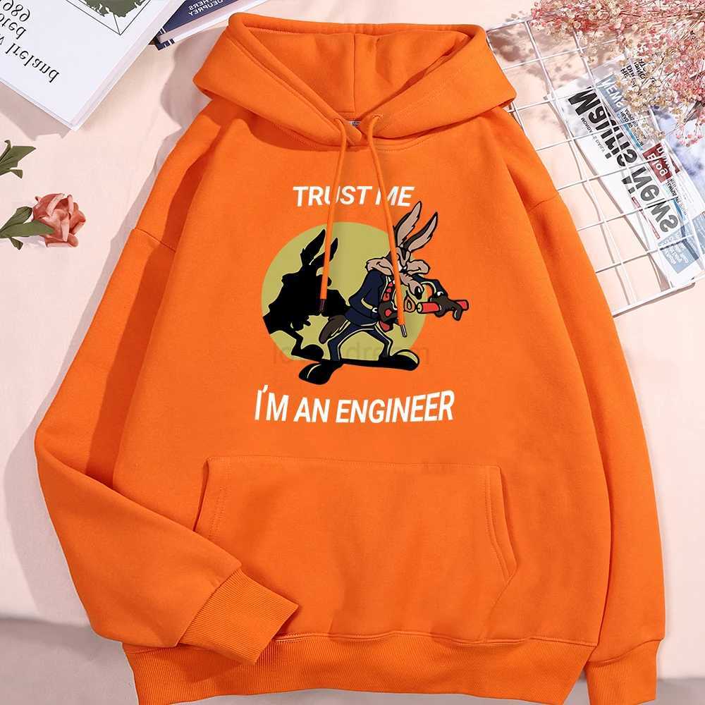 Trust Me IM An Engineer Men Women Hoody Fleece Warm Sweatshirt Autumn Pocket Hoodies Casual O-Neck Male Streetwear New FashionXJ240812