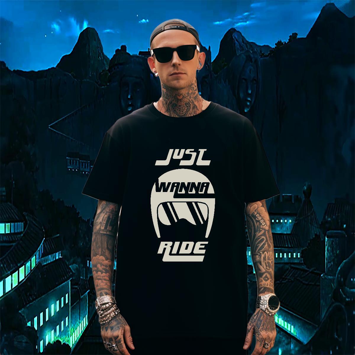 Cool Design Men Clothes T-Shirt letter 100% Cotton 230g High Street Hip Hop Breathable Short Sleeve T-Shirts DIY Printed Classic Polos