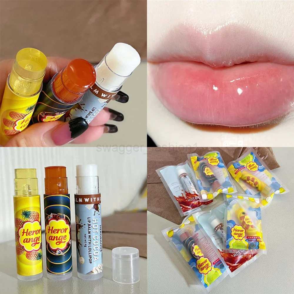 Cute Fruit Lip Balm Moisturizing Clear Lip-Primer Mask Jelly Tinted Gloss Stick Lighten Lines Plump Lip Care Makeup CosmeticsXJ240812