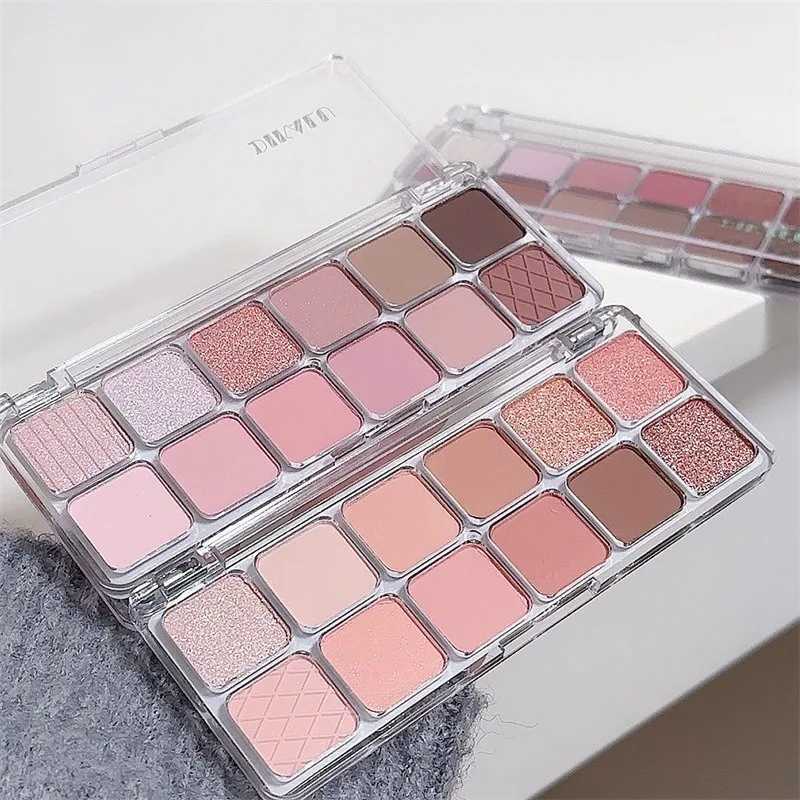 12 color eye shadow Pallete matte eye shadow girl beginner makeup nude pink eye shadow low saturation full matte eye shadowW241212