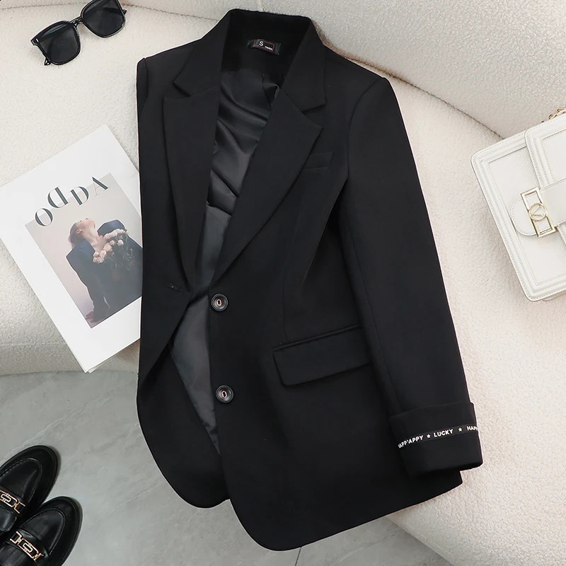 ZJYT Autumn Womens Jacket In Coats England Style Double Breasted Casual Blazers Mujer Elegant Loose Outerwears Female 240812