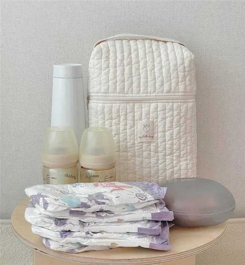Baby diaper bag storage bag newborn diaper organizer bag travel outdoor carry on bag reusable embroidered mother bag W240812
