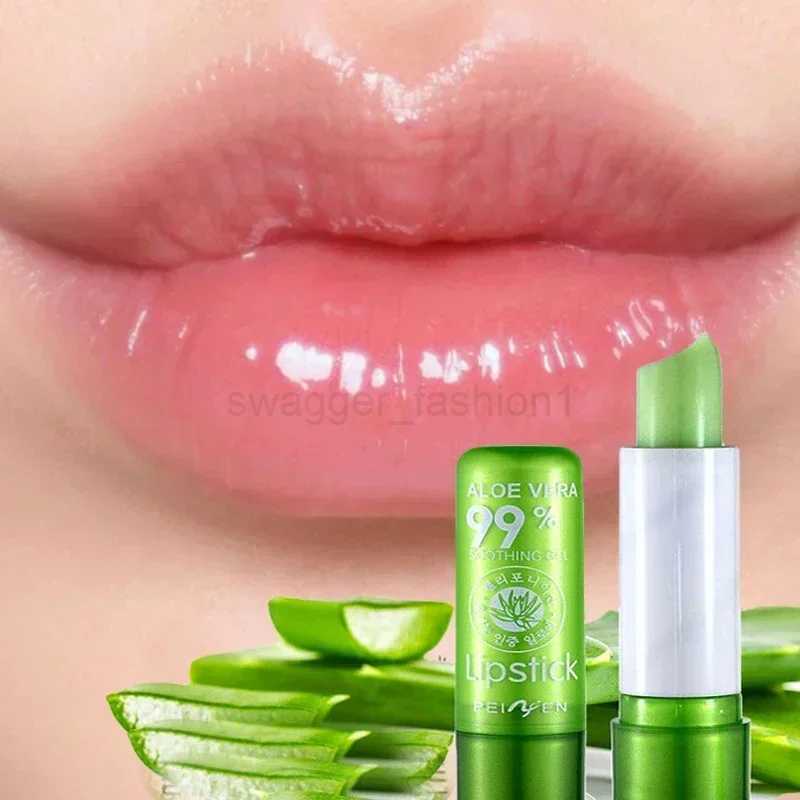 Natural Aloe Vera Moisturizing Lip Balm Color Changing Lipstick Lasting Nourishing Lipsticks Lips Care Korean Makeup CosmeticsXJ240812