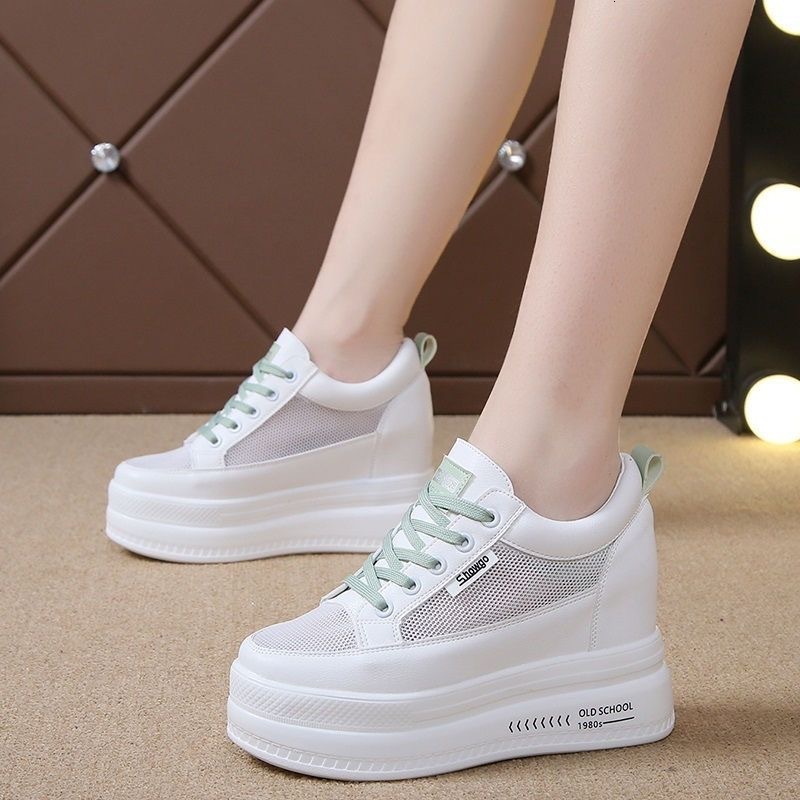 Ddmysports Women S An Internal Increase Of Cm Small White With A Height Women Mesh Breathable Thick Sole And Summer Casual Single Shoes Outdoor Shoes