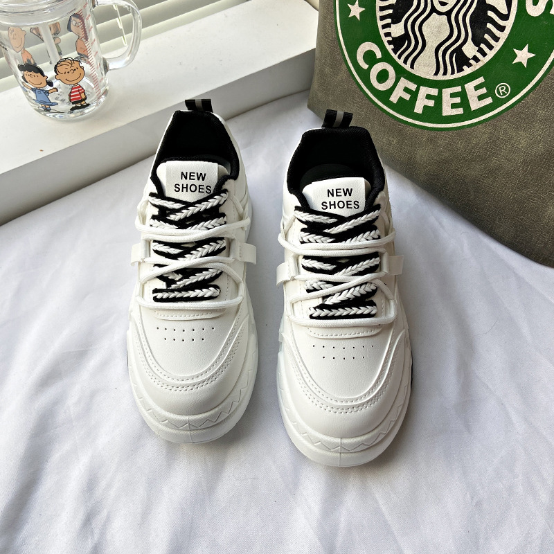 Ddmysports Spring New Thick Soled Little White Students Versatile Casual Daily Use Korean Edition Sports Board Trendy Shoes For Women Outdoor