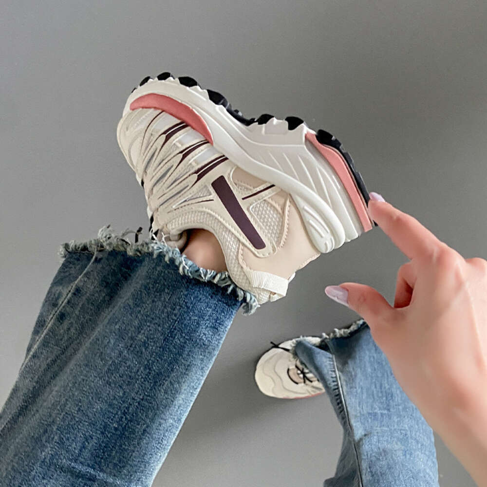 Ddmysports Autumn New Breathable Sports Shoes Thick Soled Dad Students Korean Version Height Increasing Running For Women V Outdoor Shoes