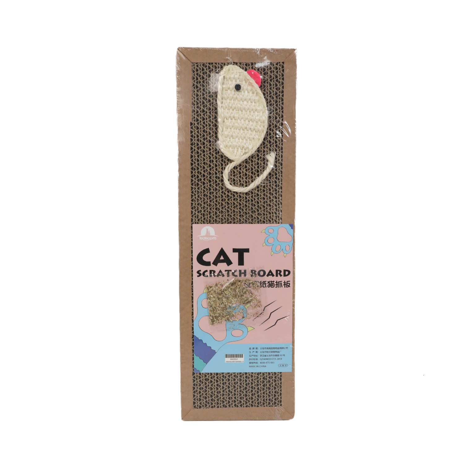 Cat sisal board, mouse bait, corrugated paper, paw grinding, scratch pad, cat teasing toy