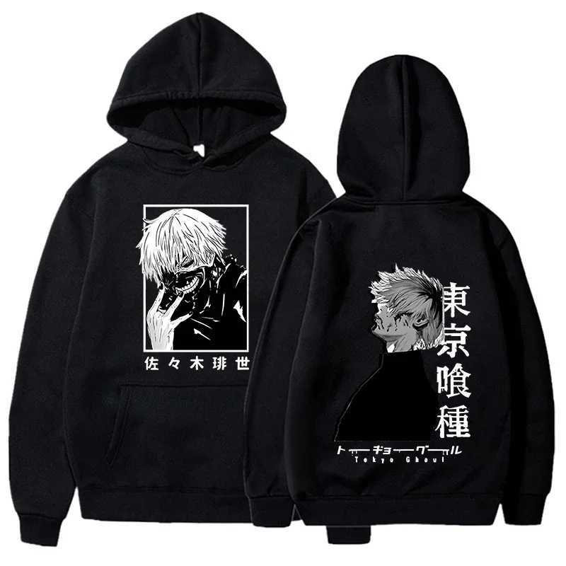 New Womens Mens Fashion Hoodies Kaneki Ken Printing Sweatshirt Unisex Anime Long Sleeve Casual TopsXJ240812