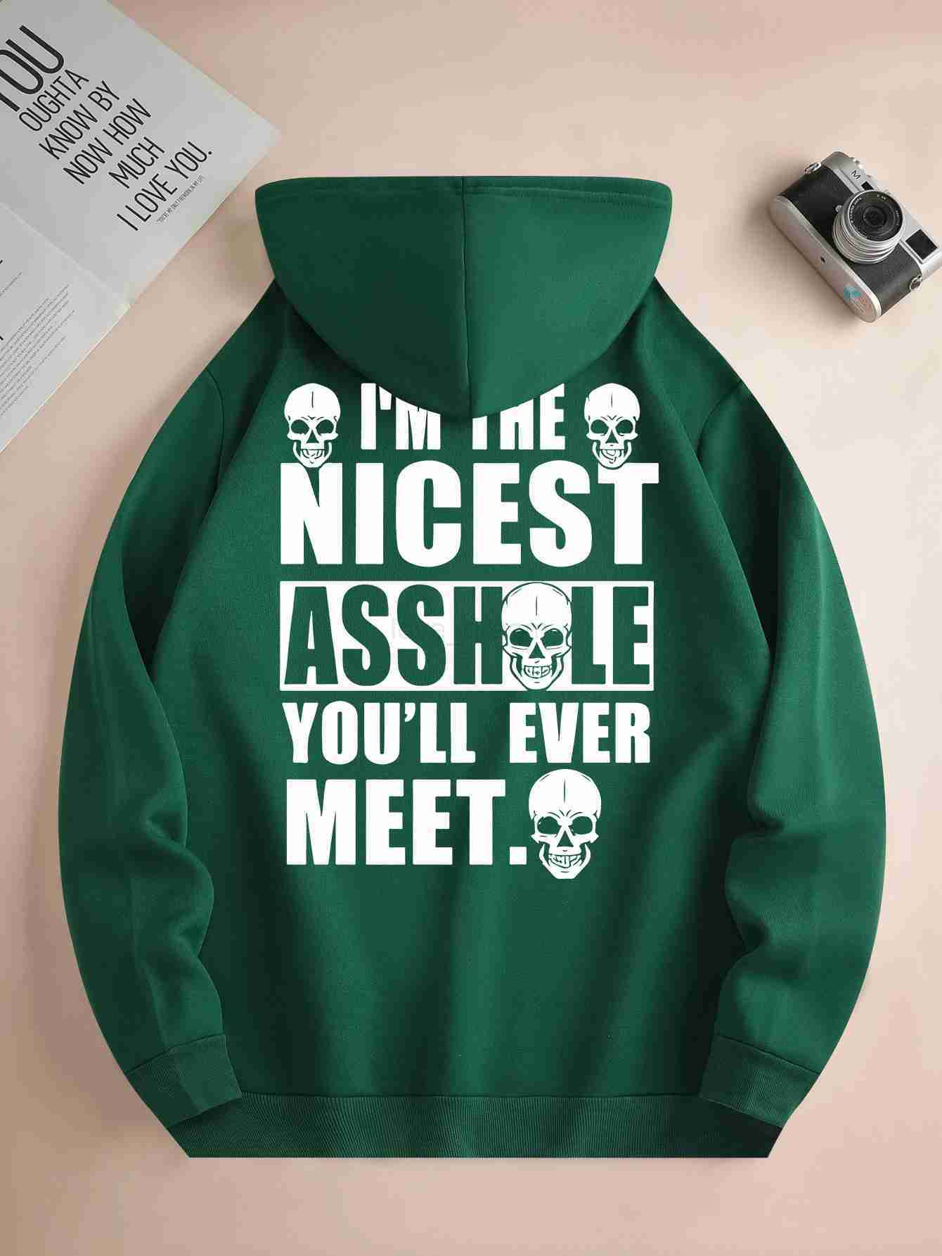 Mens new fashion hoodie casual daily drawstring hooded sweatshirt monogrammed front kangaroo pocket mens jacketXJ240812