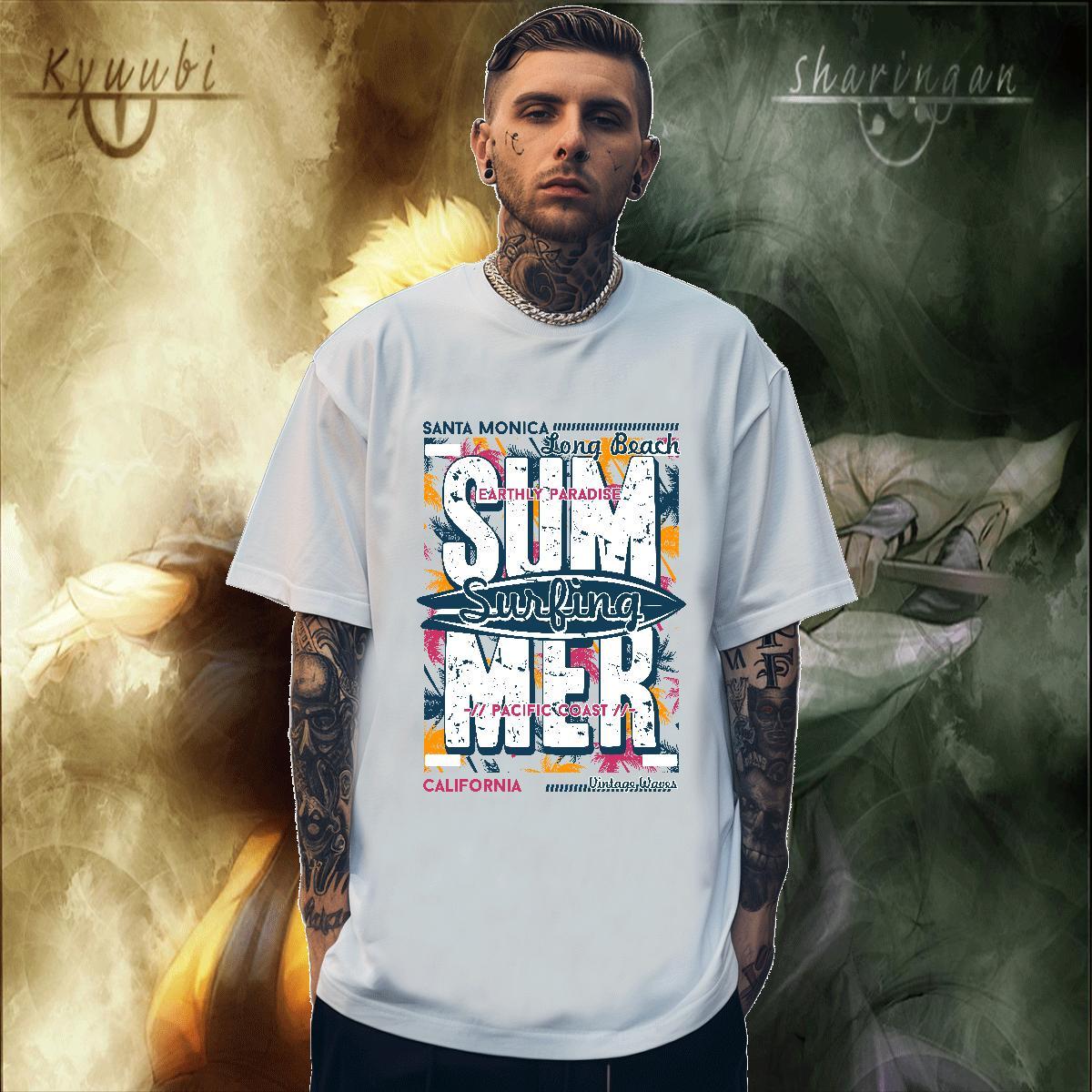Designer Mens Tshirts Home Outdoor 230g 100% Cotton Customized O-Neck Short Sleeve letter T-Shirts Fashion New Top Tees