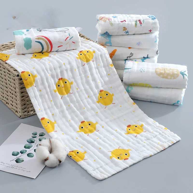 Baby bath towel for boys and girls 100% pure cotton baby towel blanket suitable for newborn baby bath towels 6-layer high-dimensional towel baby bath 