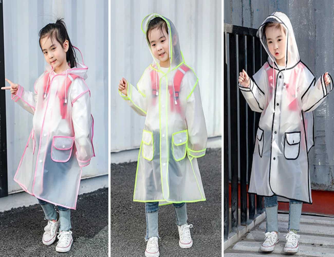 Children New One Piece Waterproof Thickened Raincoat Summer Primary School Student Carrying Schoolbag Position Raincoat Cartoon Y240810