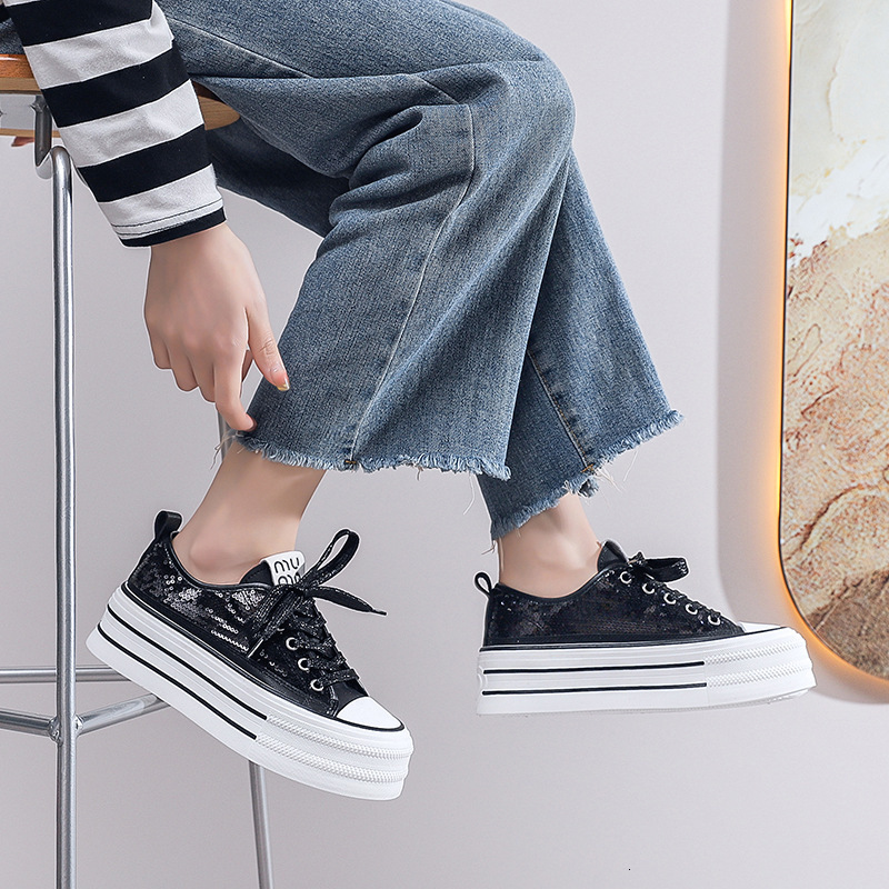 Ddmysports Canvas Women S Summer New Student Korean Edition Instagram Versatile Thick Sole Board Spring Casual Shoes BR Outdoor