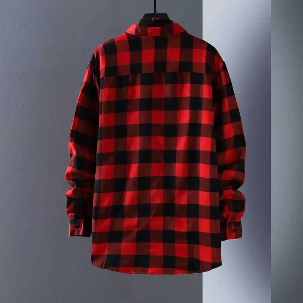 Plaid Shirt Mens Long Sleeve Korean Thin Buttons Men Autumn Mens Spring Casual Shirt Thin Coat Oversize Loose Shirt CardiganXJ240812