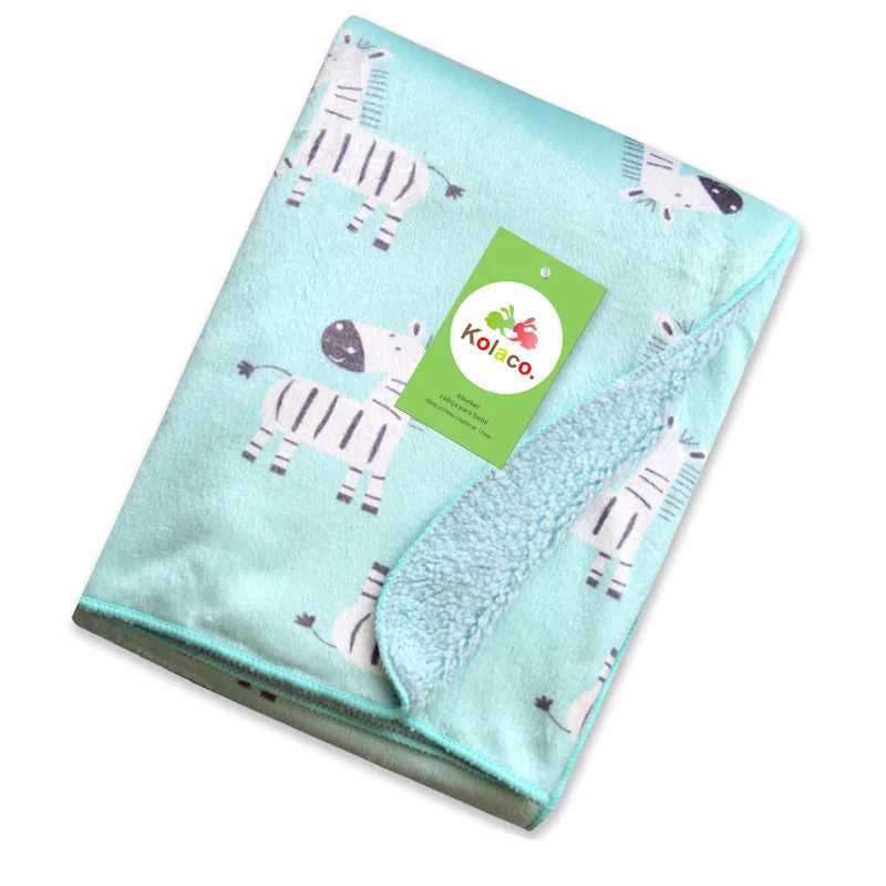 New baby blanket printing and thick double temperature baby blanket short wool blanket 102 * 76cmW240810