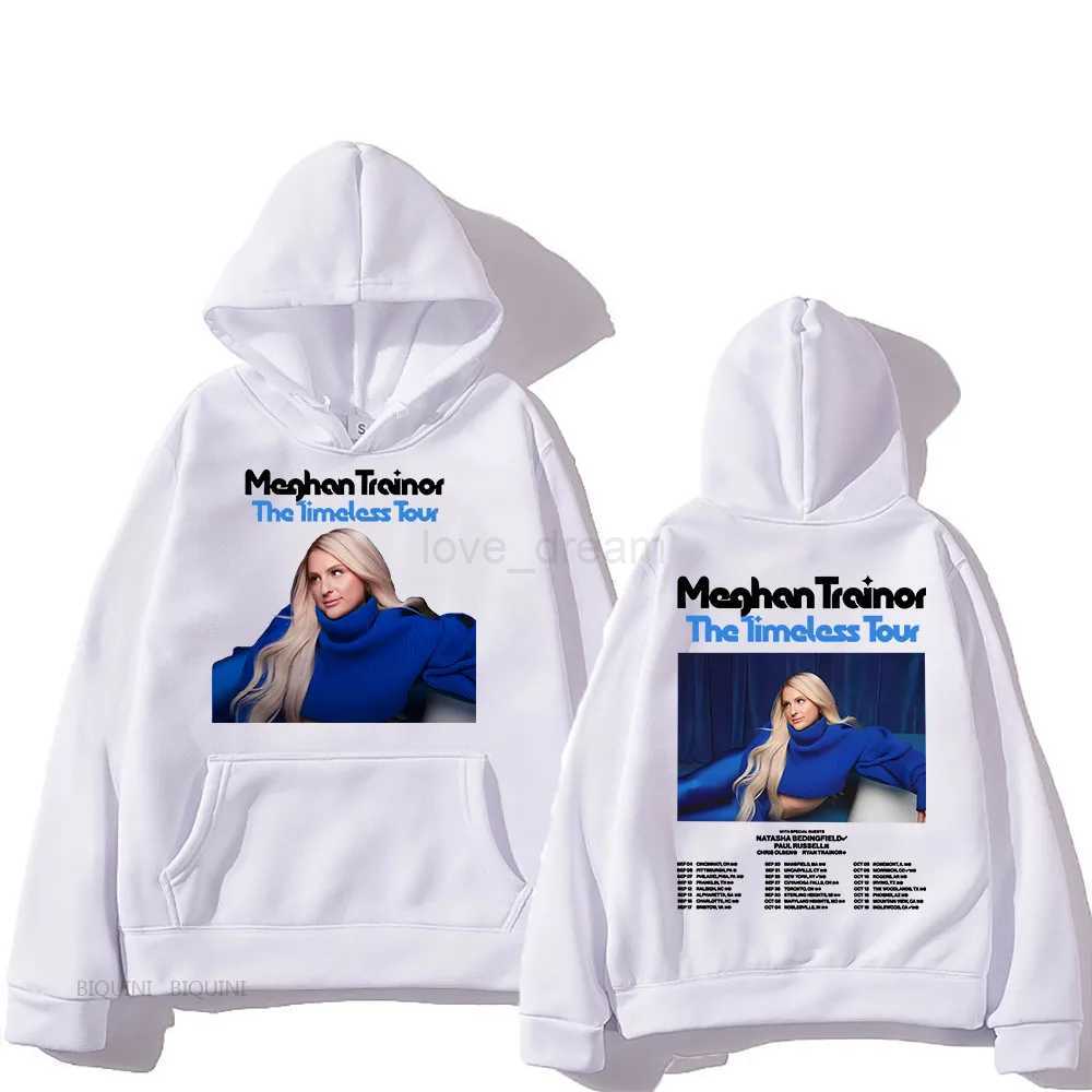 Meghan-Trainor The Timeless Tour 2024 Hoodies Cartoon Graphic Printing Sweatshirts with Hooded Comfortable Women/Men SudaderasXJ240812