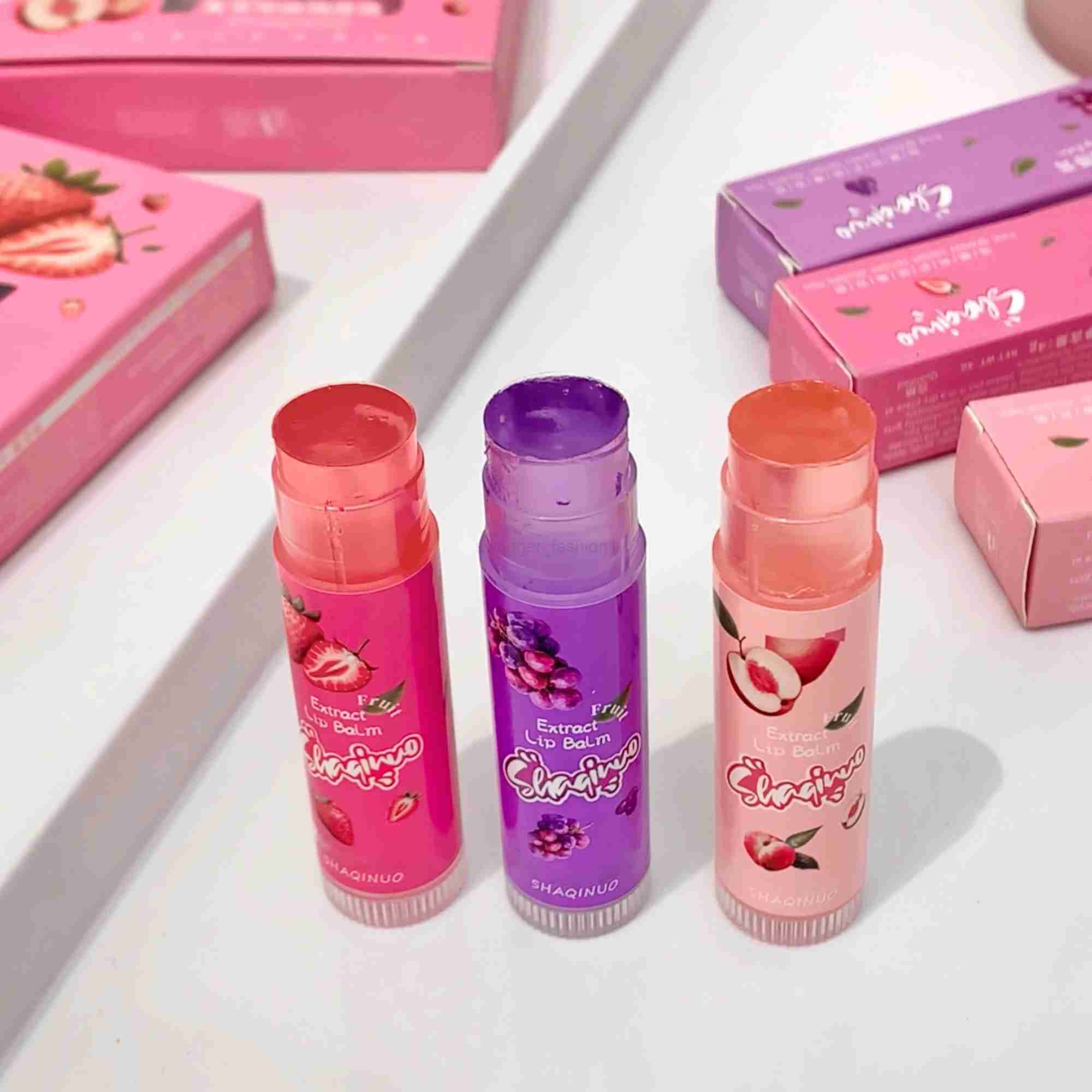 Fruit Extract Lip Balm Jelly Lips Gloss Transparent Moisturizing Nourish Grape Lip Stick Base Daily Lip Care Beauty MakeupXJ240812