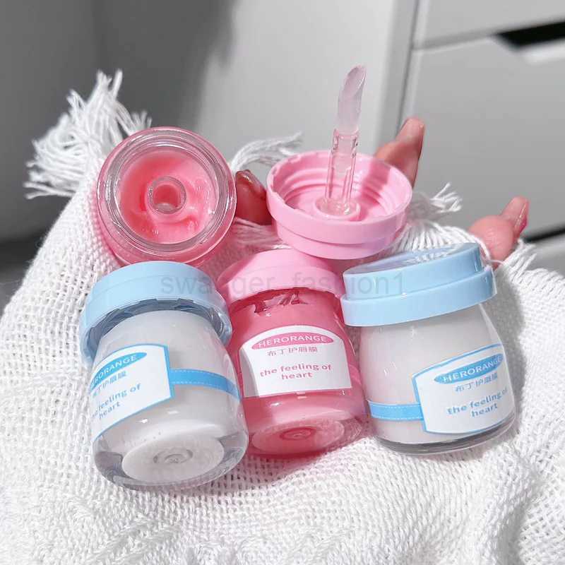 Strawberry Pudding Lip Mask Day And Night Repair Moisturizing Lip Balm Transparent Lip Care Sleep Masks Lipstick Base CosmeticXJ240812