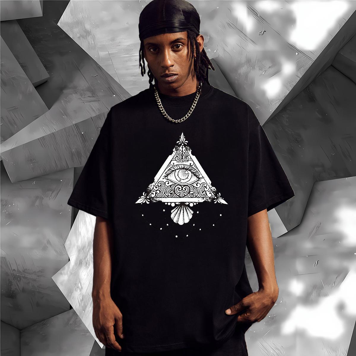 Stylist Mens T Shirts eye of the devil Wear 230g Cotton Casual Daily Wear Free Shipping DIY Logo Oversized Pure Cotton Men Tees