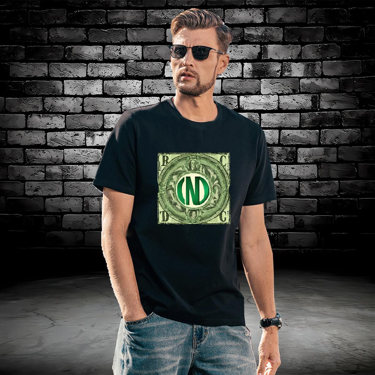 Brand Men Tops Tees dollar 230g 100% Cotton Street Casual O-Neck Short Sleeve T shirt Customized DIY Clothes