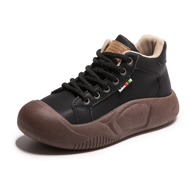 Ddmysports Spring Top Little White New Korean Edition Instagram Female Students Thick Sole Igh Rise Sports Board Shoes Casual XT Outdoor