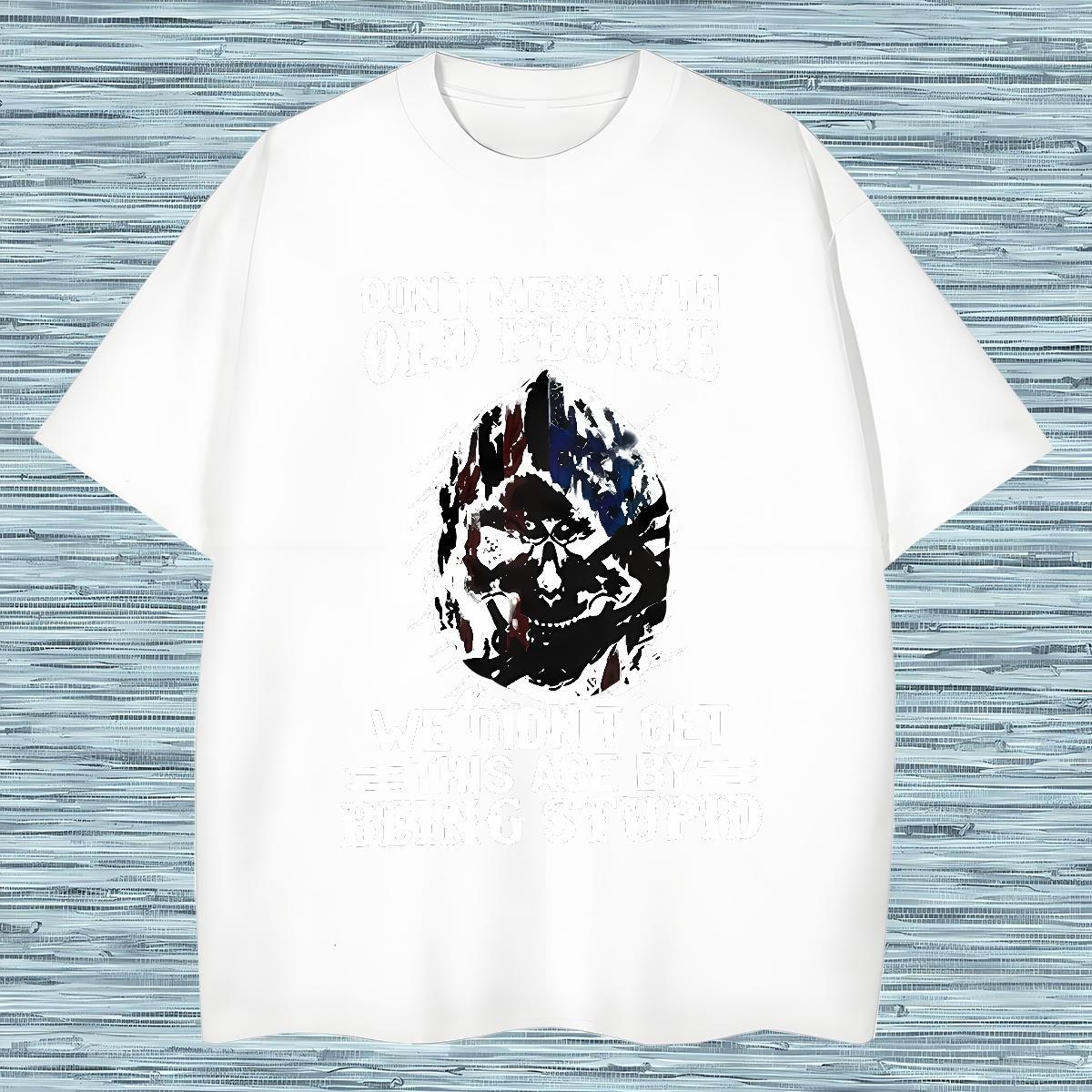 New Designer 230g Cotton T Shirts Men letter Outdoor Men Tees Wear Crew Neck Cool Black White