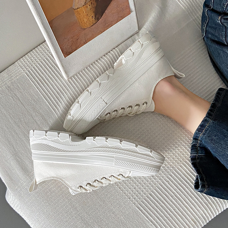 Ddmysports Instagram Trendy Korean Canvas Spring New Breathable Student Board Elevated Casual Shoes For Women BR Outdoor