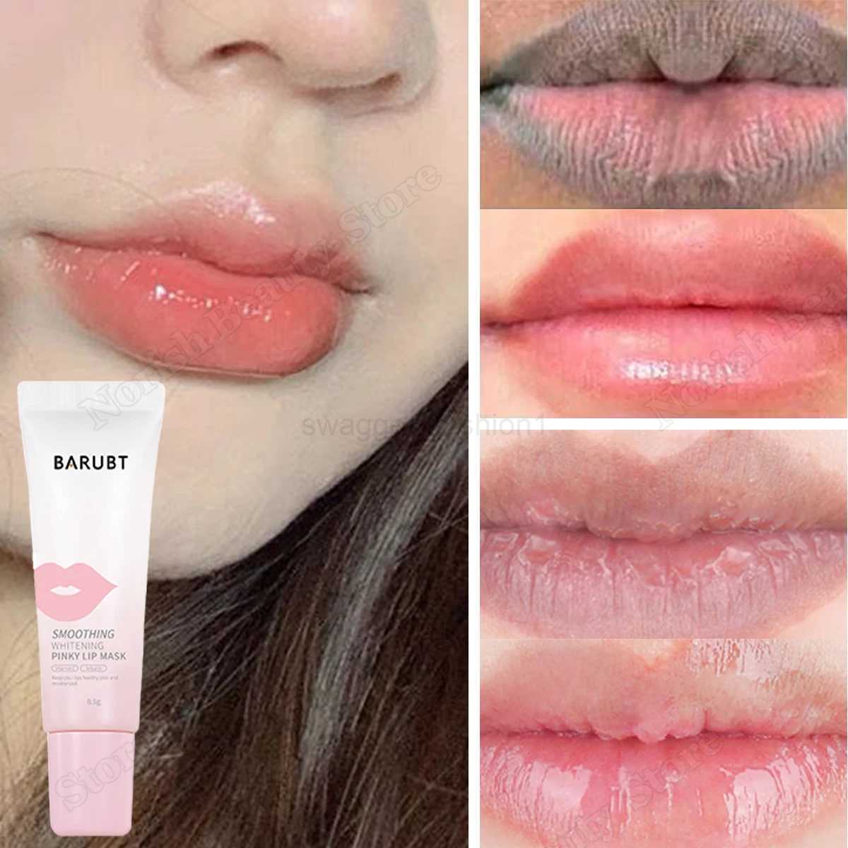 Pink Lip Serum Remove Dark Lip Balm Oil Lighten Bleaching Permanent Melanin Plumping Lips Mask Moisturizing Gloss Makeup CareXJ240812