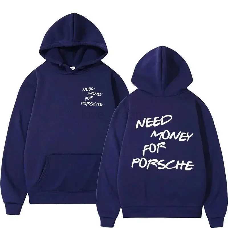 2024 Funny Need Money Letter Print Hoodie Fashion Design Mens Womens Sweatshirt Fleece Oversized Couples Casual HoodiesXJ240812