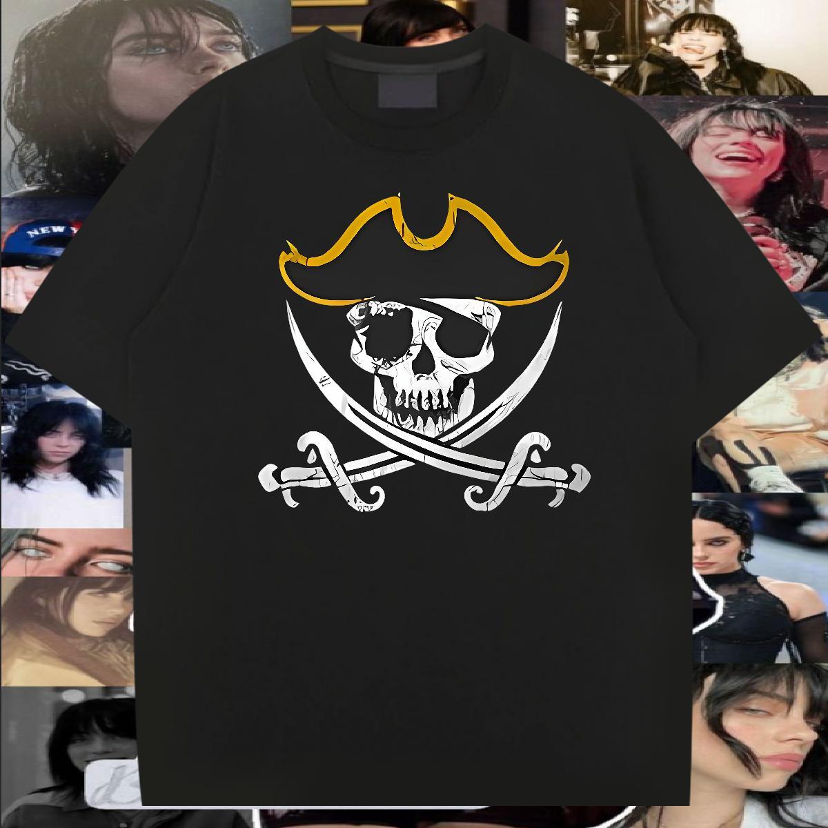 New T-Shirts for Men skull Wear 230g Pure Cotton Street Wear Designer DIY Anime Crew Neck Men Tops Tees