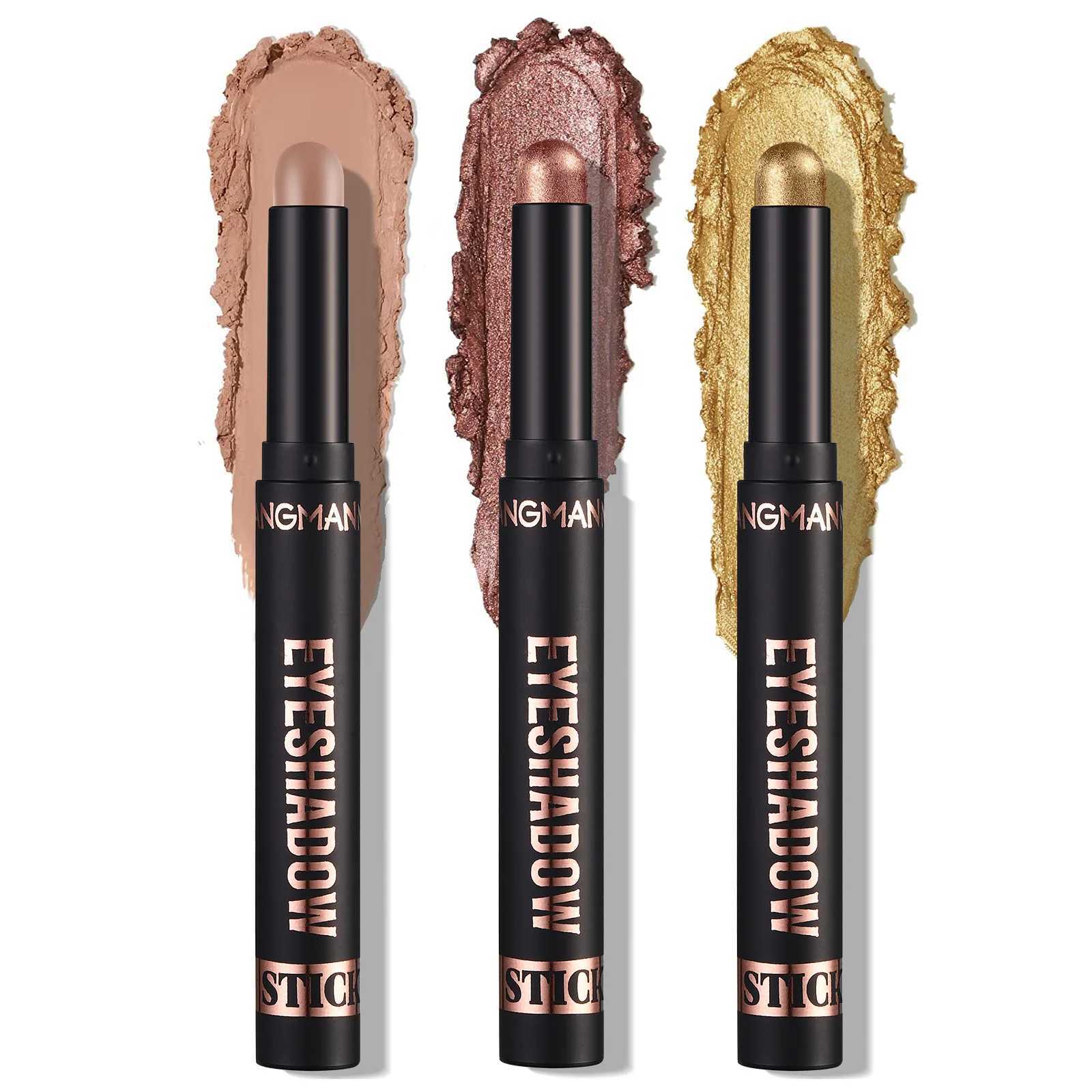 Matte Gray-pink Rose Eyeshadow Stick Lasting Pearlescent Glitter Eye Shadow Pencil Highlighter Contours Multifunction Makeup PenCL240812