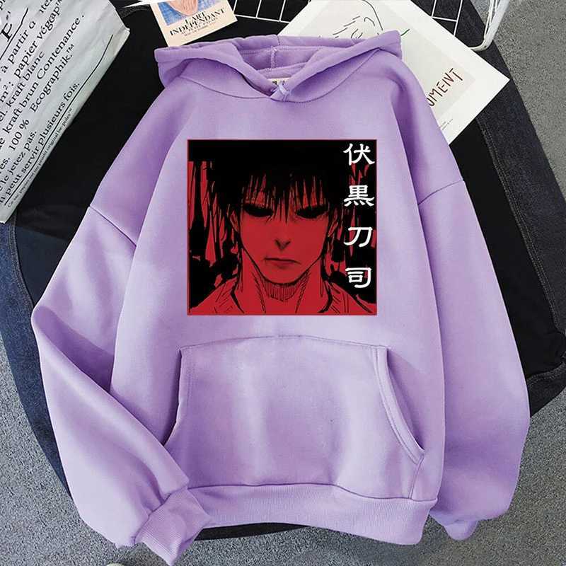 Fashionable unisex hoodie anime Fushiguro Toji printed hoodie set streetwear casual zipper topW240724